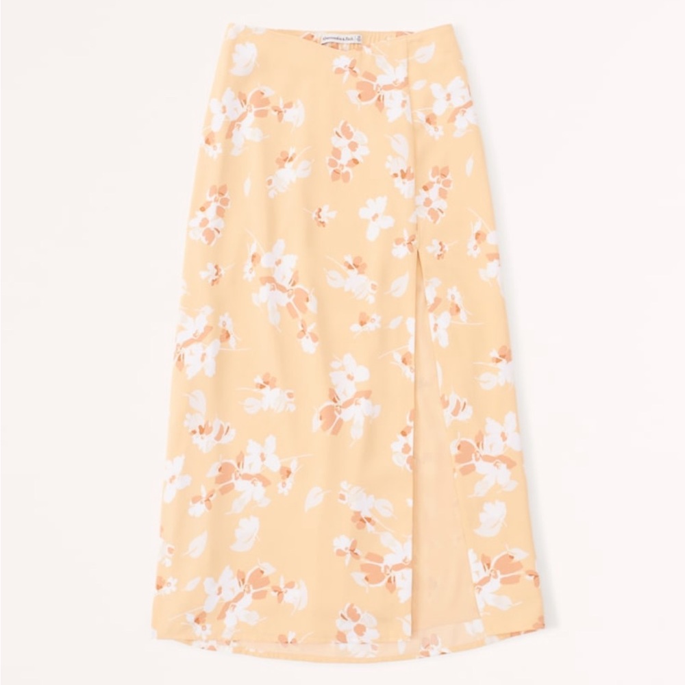 Dipped waist midi skirt